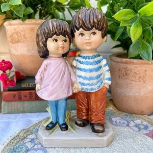 Vintage 1971 Moppet by Gorham Japan Ceramic Boy Girl Figurine